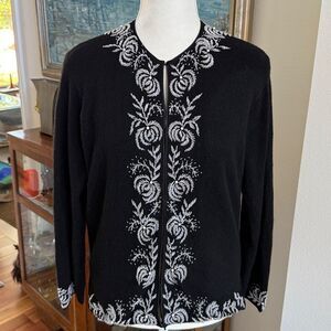 Vintage beaded wool Bonwit Tailors sweater